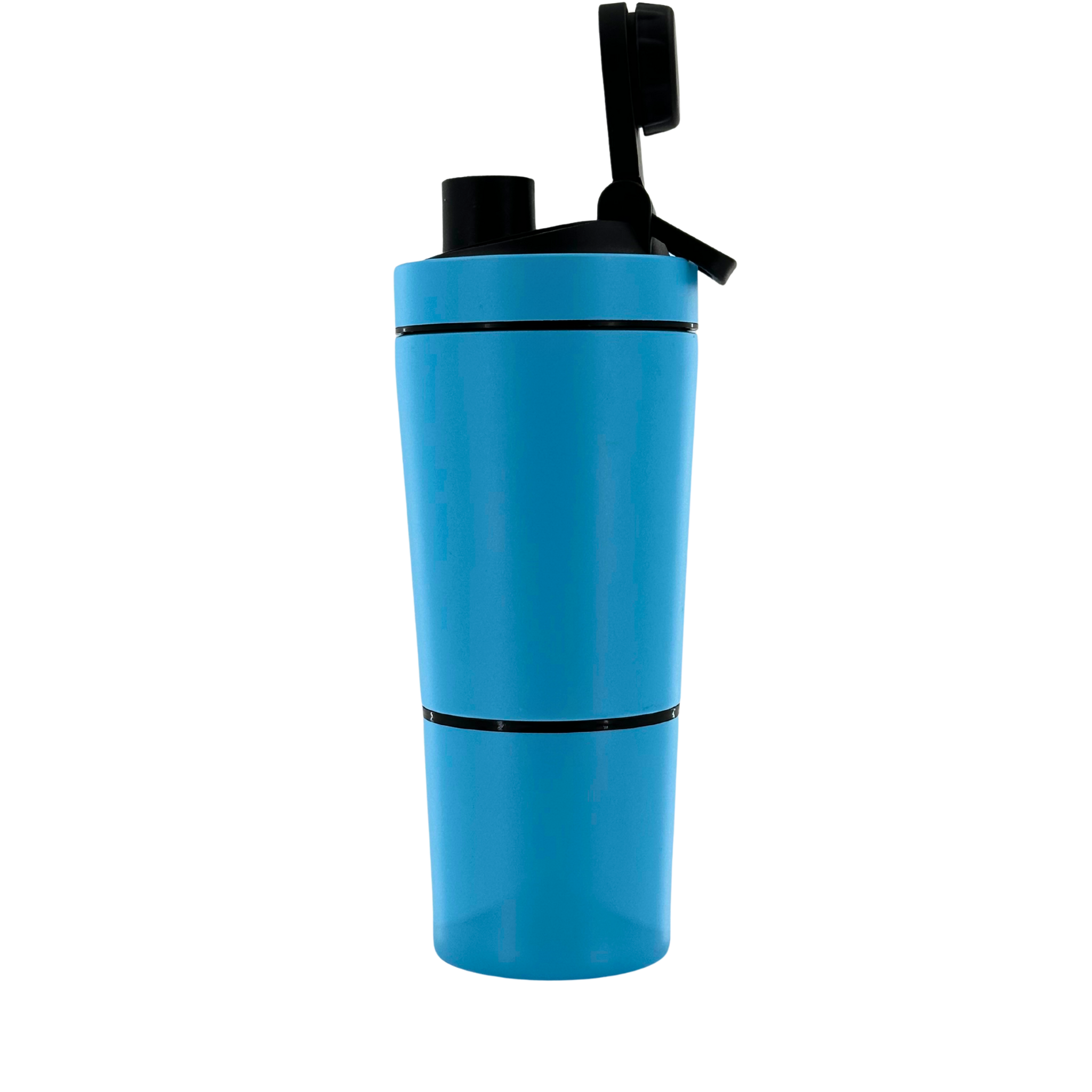 Premium Stainless Steel Protein Shaker Bottle with Storage Compartment